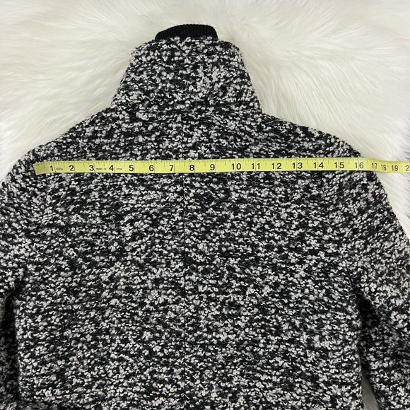 J. Crew‎ Size 00 Black White Speckled Boucle Lodge Coat H2632 - Picture 9 of 13